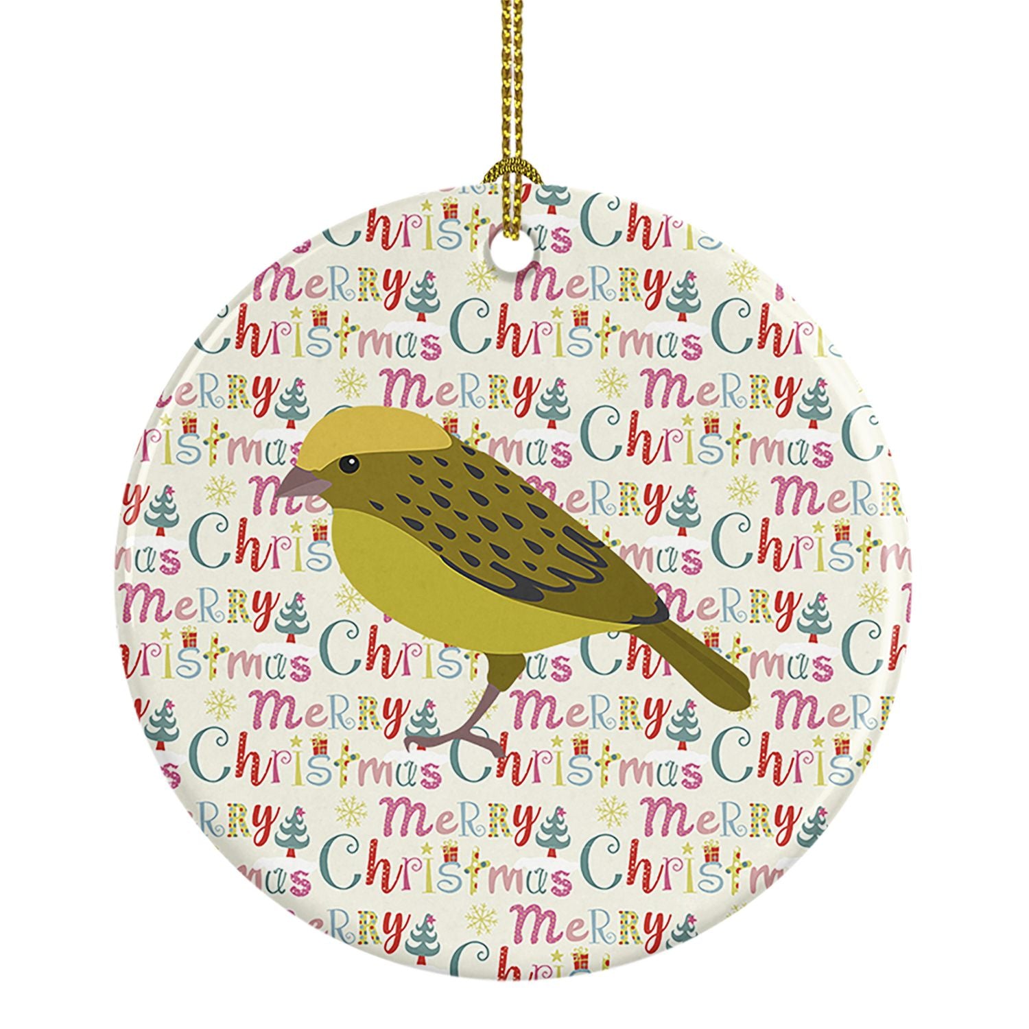 Lizard Canary Christmas Ceramic Ornament Christmas Tree Hanging Decorations for Home Christmas Holiday, Party, Gift, 3 in, Multi