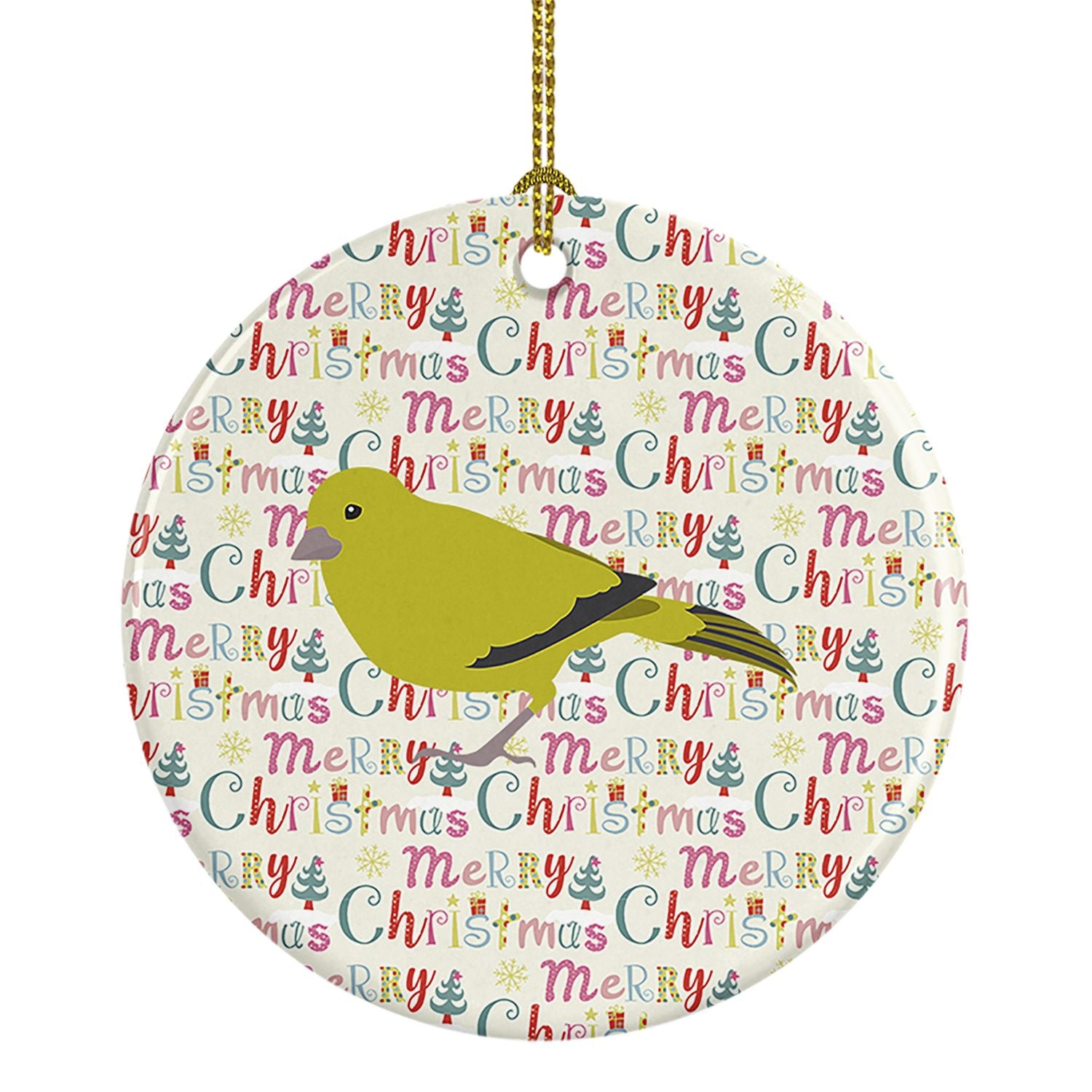 London Canary Christmas Ceramic Ornament Christmas Tree Hanging Decorations for Home Christmas Holiday, Party, Gift, 3 in, Multi