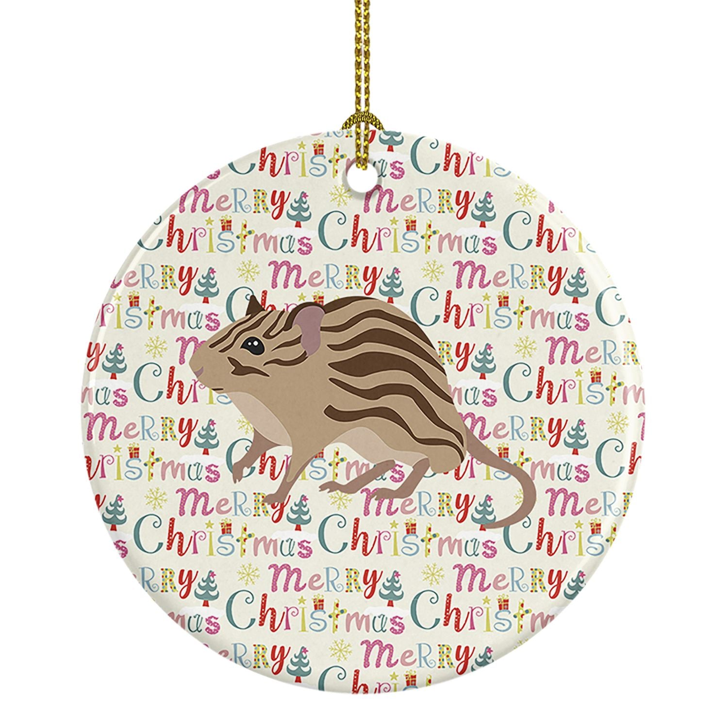 Zebra Mouse Christmas Ceramic Ornament Christmas Tree Hanging Decorations for Home Christmas Holiday, Party, Gift, 3 in, Multico