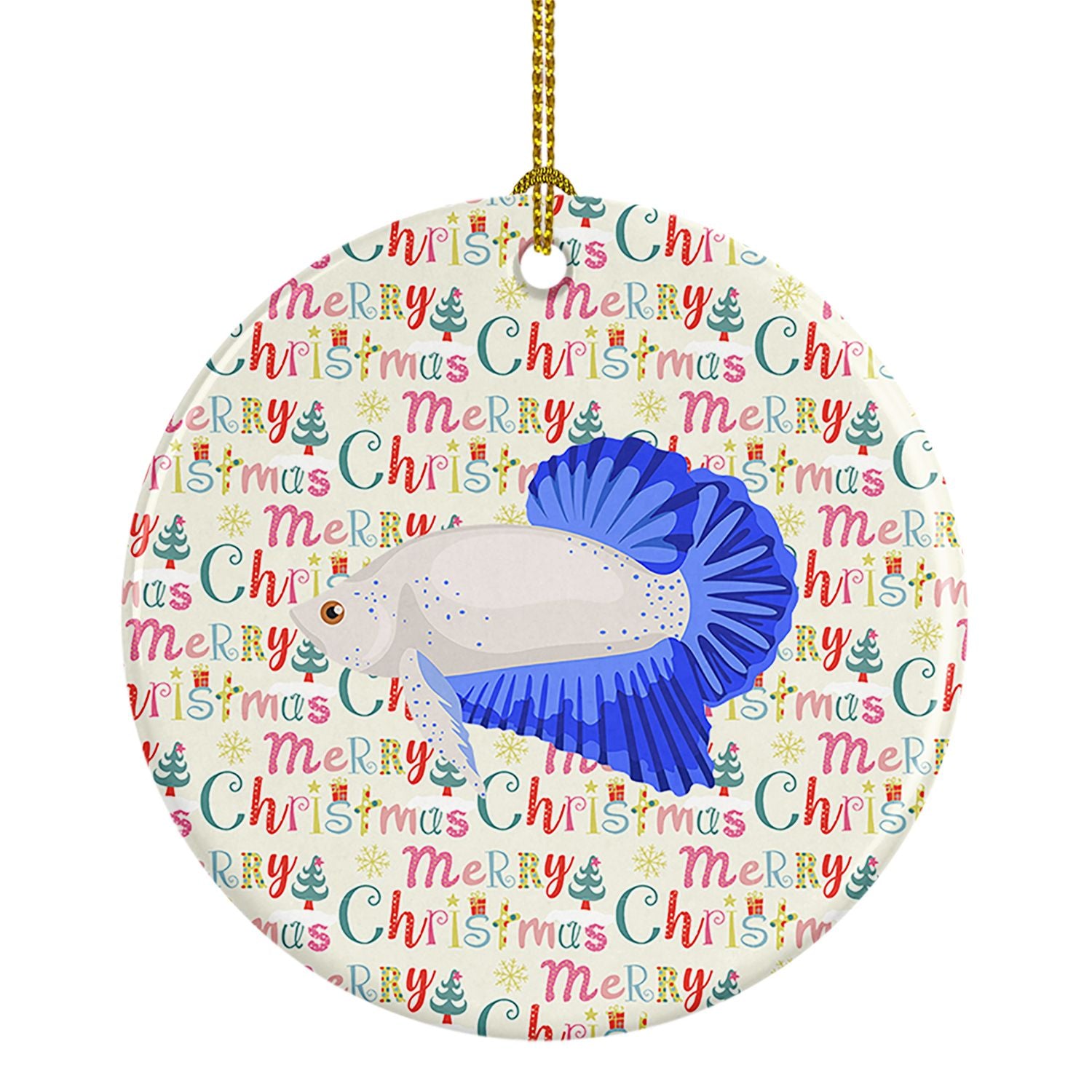 Plakat Betta Christmas Ceramic Ornament Christmas Tree Hanging Decorations for Home Christmas Holiday, Party, Gift, 3 in, Multic