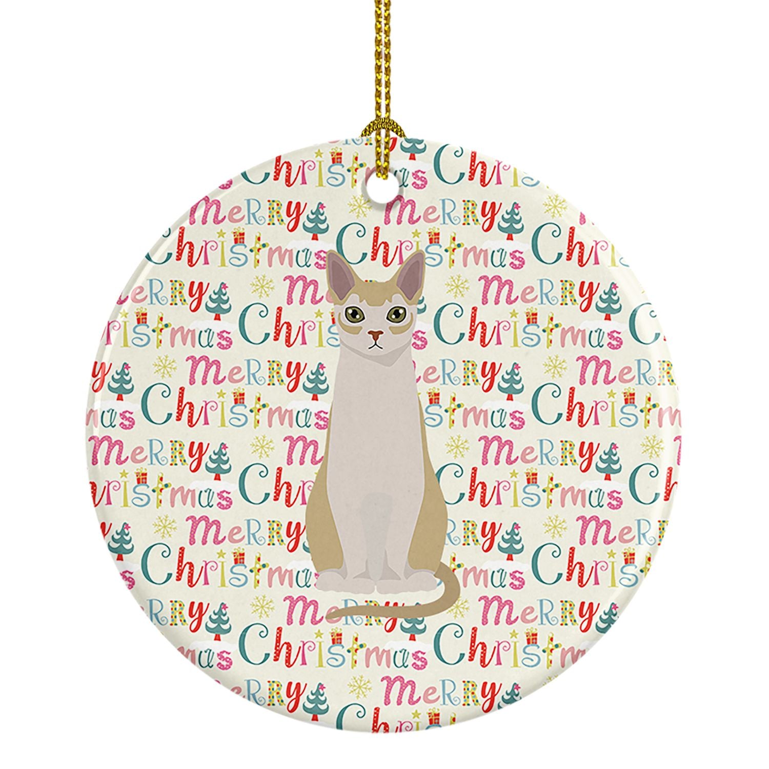 Singapura #2 Cat Christmas Ceramic Ornament Christmas Tree Hanging Decorations for Home Christmas Holiday, Party, Gift, 3 in, Mu