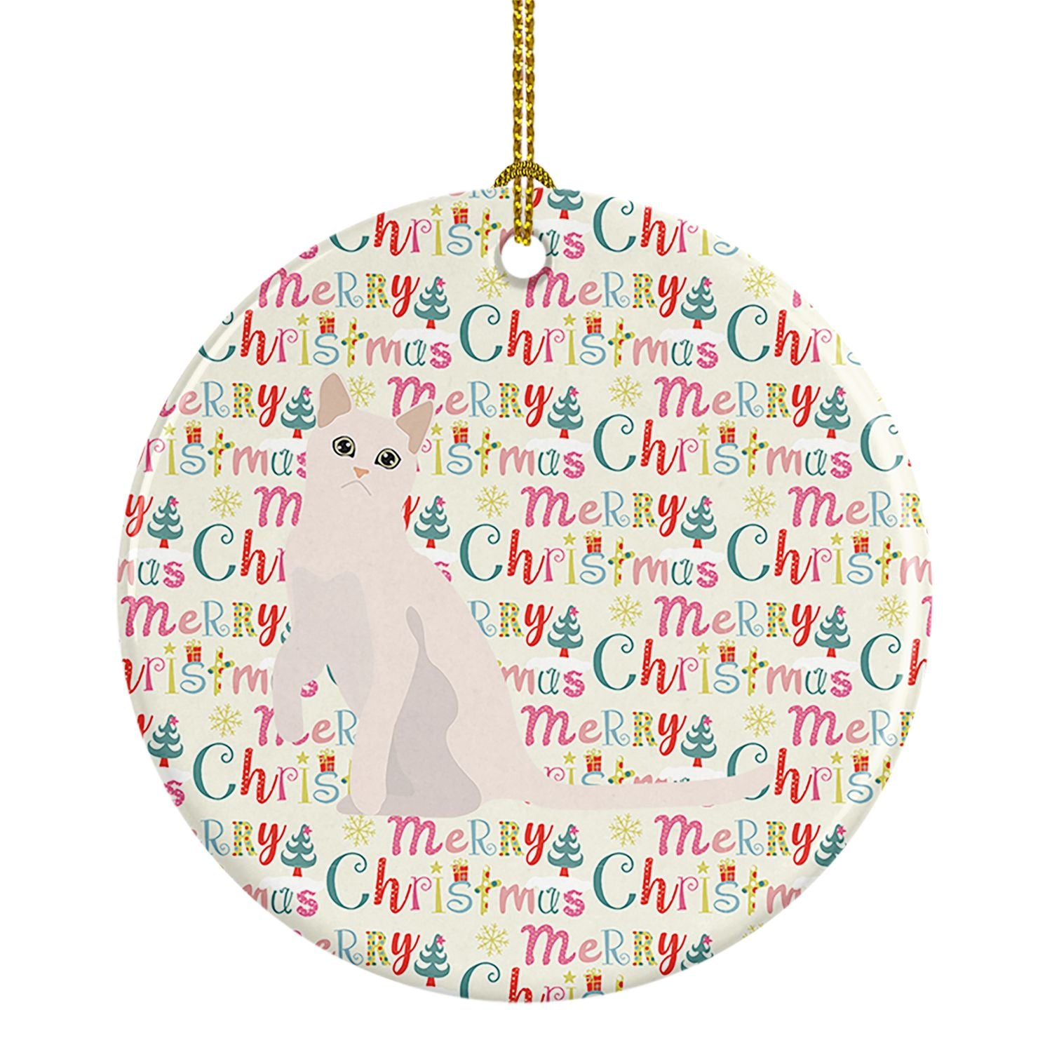 Burmilla #1 Cat Christmas Ceramic Ornament Christmas Tree Hanging Decorations for Home Christmas Holiday, Party, Gift, 3 in, Mul