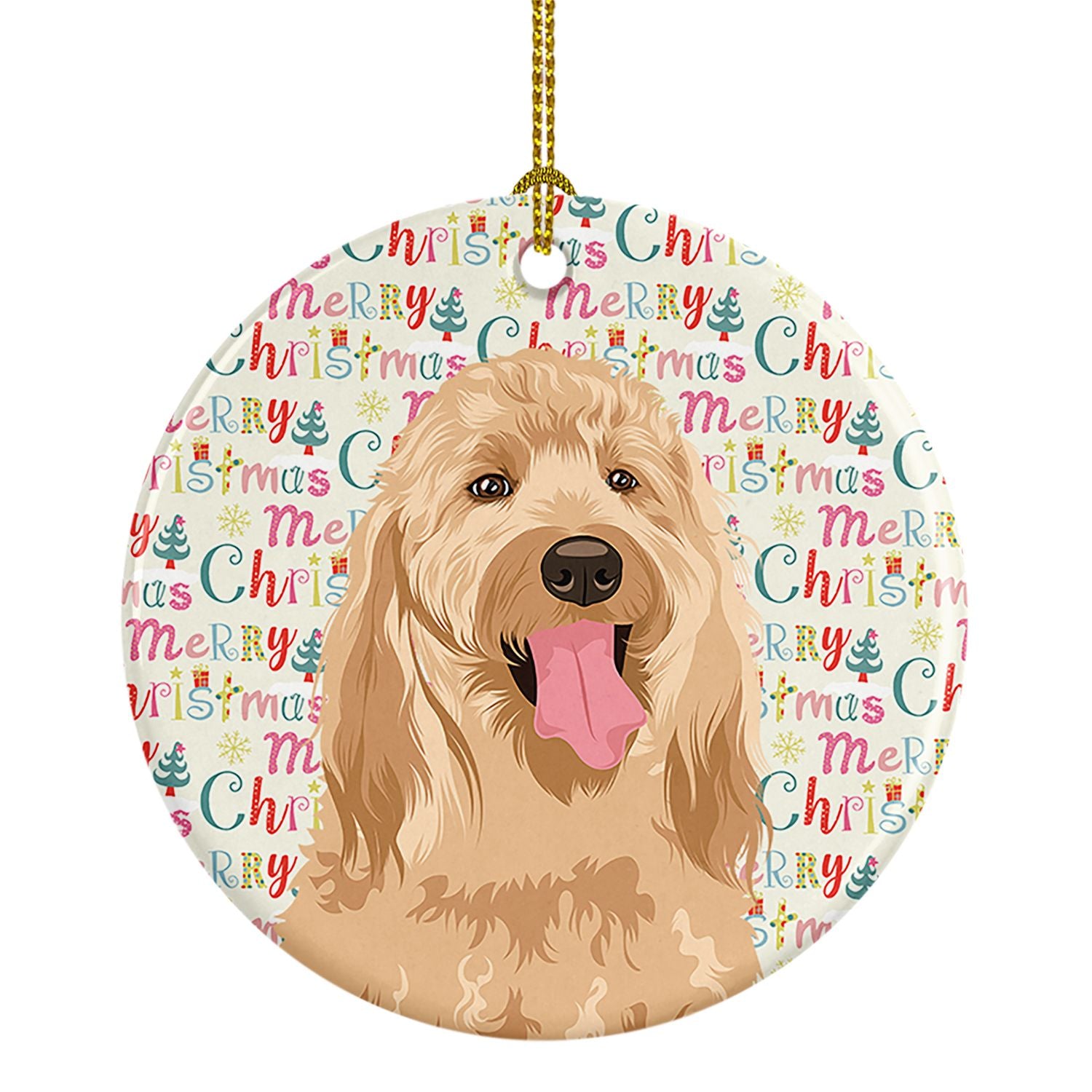 Doodle Fawn #3 Christmas Ceramic Ornament Christmas Tree Hanging Decorations for Home Christmas Holiday, Party, Gift, 3 in, Mult
