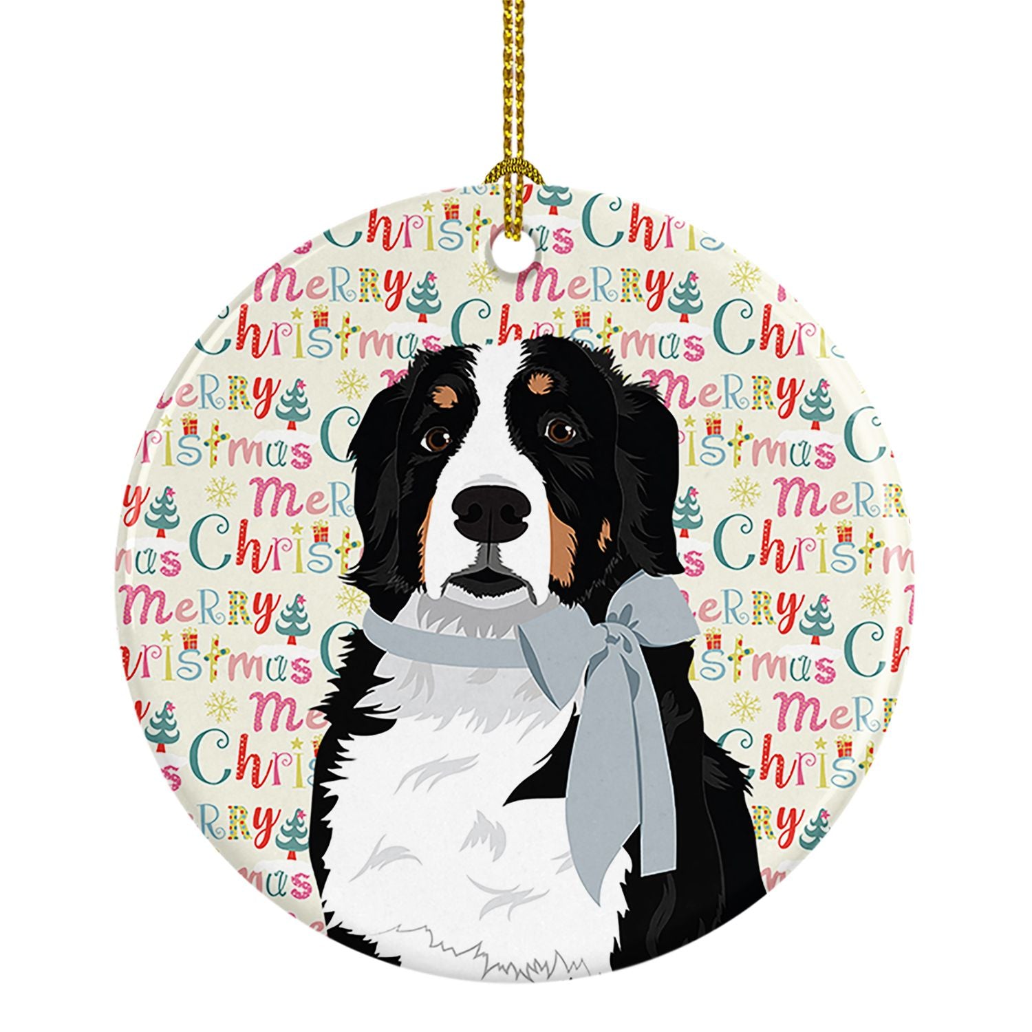 Bernese Mountain Dog #3 Christmas Ceramic Ornament Christmas Tree Hanging Decorations for Home Christmas Holiday, Party, Gift, 3