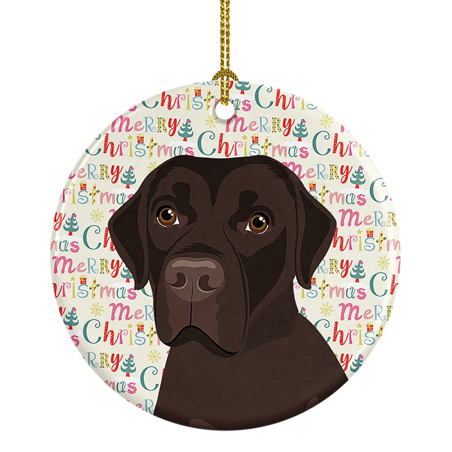 Labrador Retriever Chocolate #1 Christmas Ceramic Ornament Christmas Tree Hanging Decorations for Home Christmas Holiday, Party,