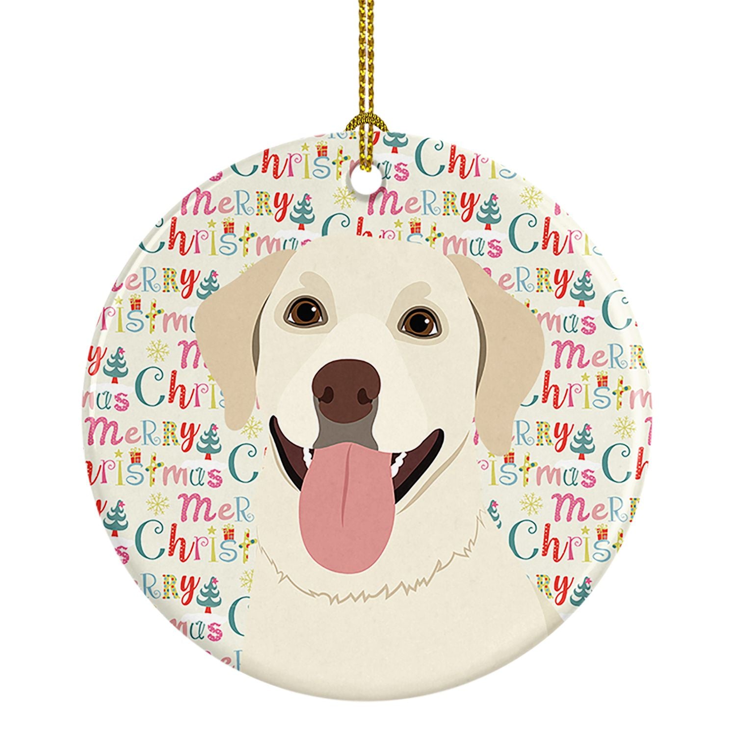Labrador Retriever Yellow #1 Christmas Ceramic Ornament Christmas Tree Hanging Decorations for Home Christmas Holiday, Party, Gi