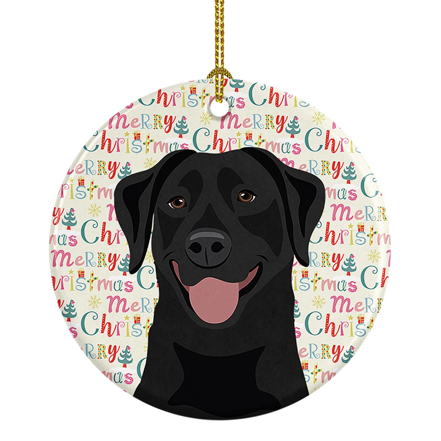 Labrador Retriever Black #1 Christmas Ceramic Ornament Christmas Tree Hanging Decorations for Home Christmas Holiday, Party, Gif