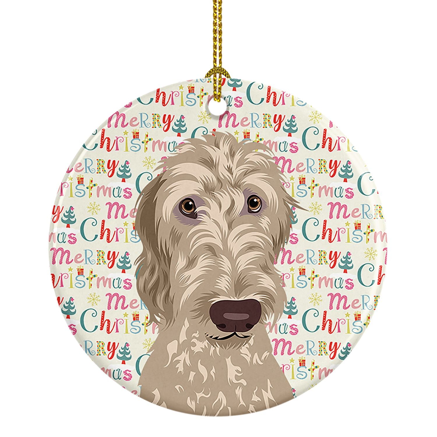 Doodle Fawn #4 Christmas Ceramic Ornament Christmas Tree Hanging Decorations for Home Christmas Holiday, Party, Gift, 3 in, Mult