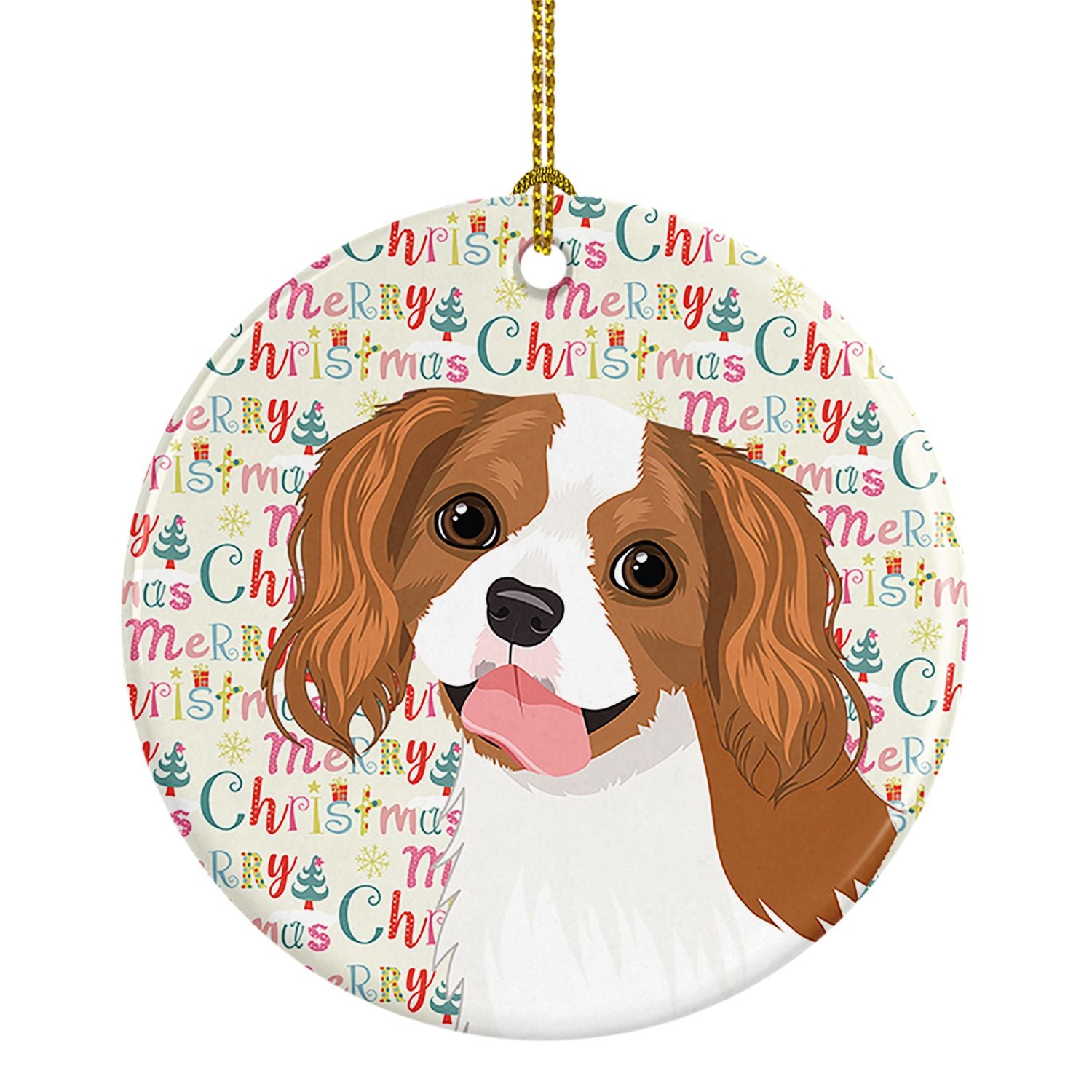 Cavalier King Charles Spaniel Blenheim #2 Christmas Ceramic Ornament Christmas Tree Hanging Decorations for Home Christmas Holid