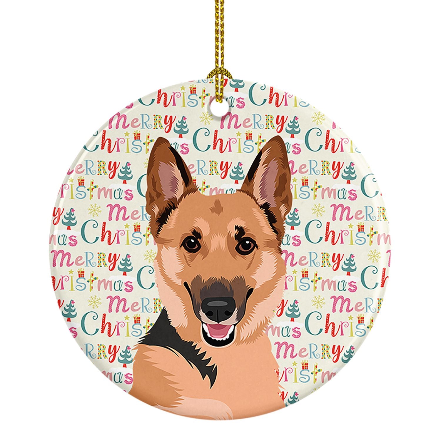 German Shepherd Black and Tan #1 Christmas Ceramic Ornament Christmas Tree Hanging Decorations for Home Christmas Holiday, Party