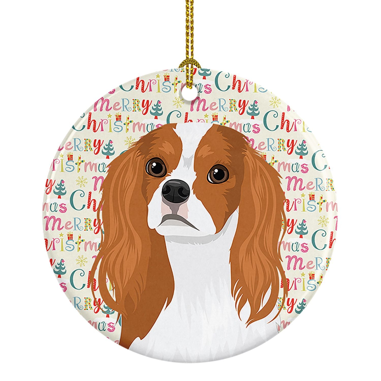 Cavalier King Charles Spaniel Blenheim #1 Christmas Ceramic Ornament Christmas Tree Hanging Decorations for Home Christmas Holid