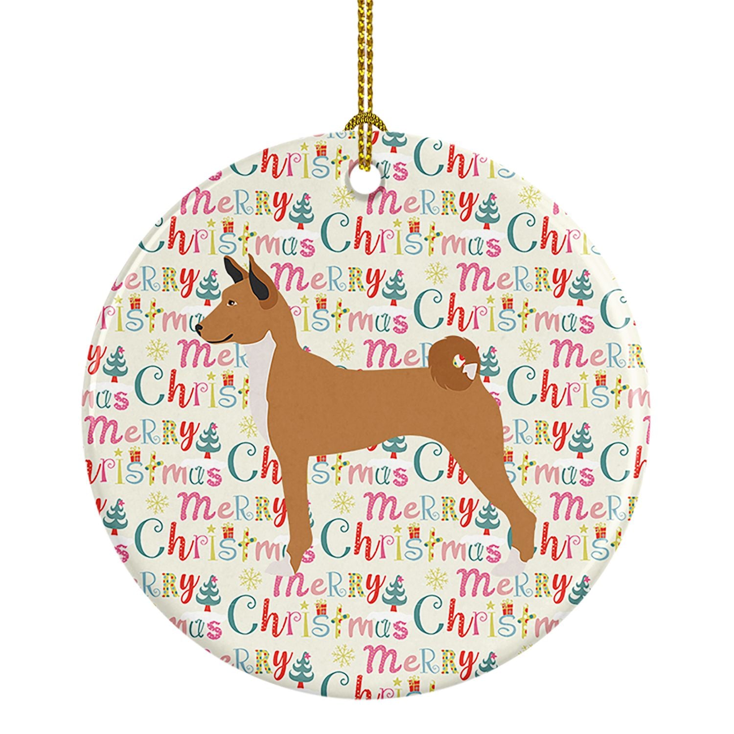 Telomian Merry Christmas Ceramic Ornament Christmas Tree Hanging Decorations for Home Christmas Holiday, Party, Gift, 3 in, Mult