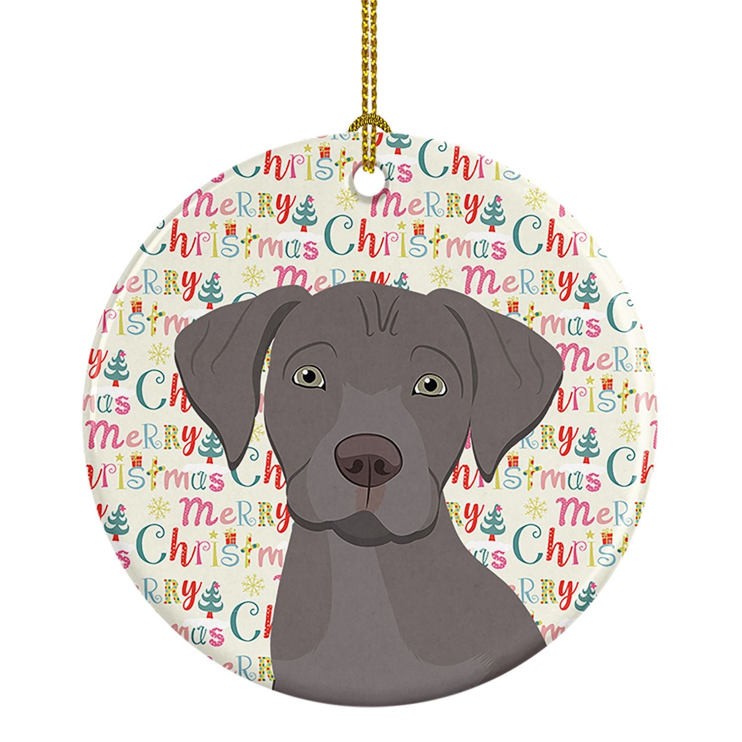 Labrador Retriever Gray Puppy Christmas Ceramic Ornament Christmas Tree Hanging Decorations for Home Christmas Holiday, Party, G