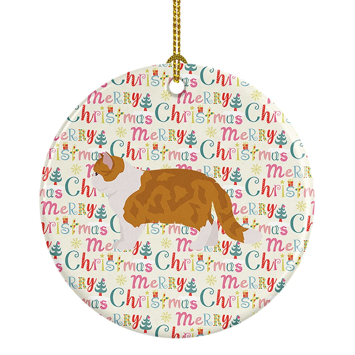 Exotic Shorthair #1 Cat Christmas Ceramic Ornament Christmas Tree Hanging Decorations for Home Christmas Holiday, Party, Gift, 3