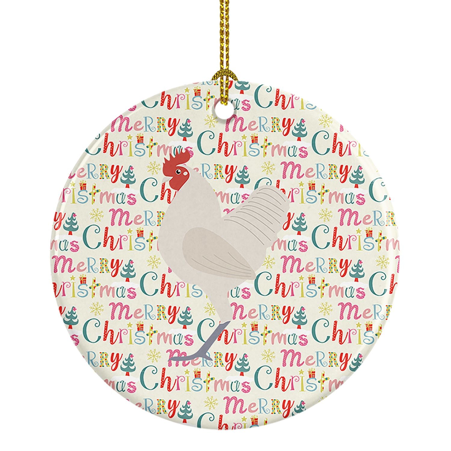German Langshan Chicken Christmas Ceramic Ornament Christmas Tree Hanging Decorations for Home Christmas Holiday, Party, Gift, 3