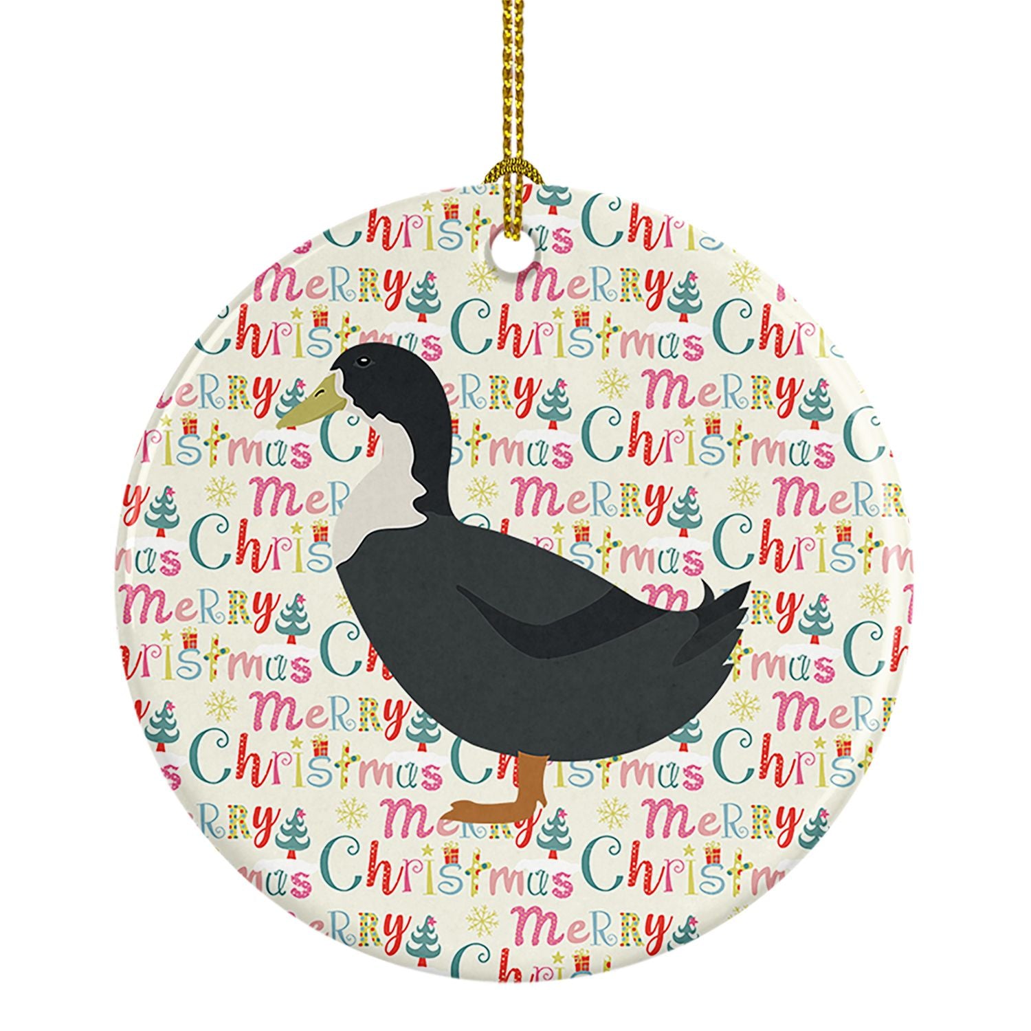 Blue Swedish Duck Christmas Ceramic Ornament Christmas Tree Hanging Decorations for Home Christmas Holiday, Party, Gift, 3 in, M