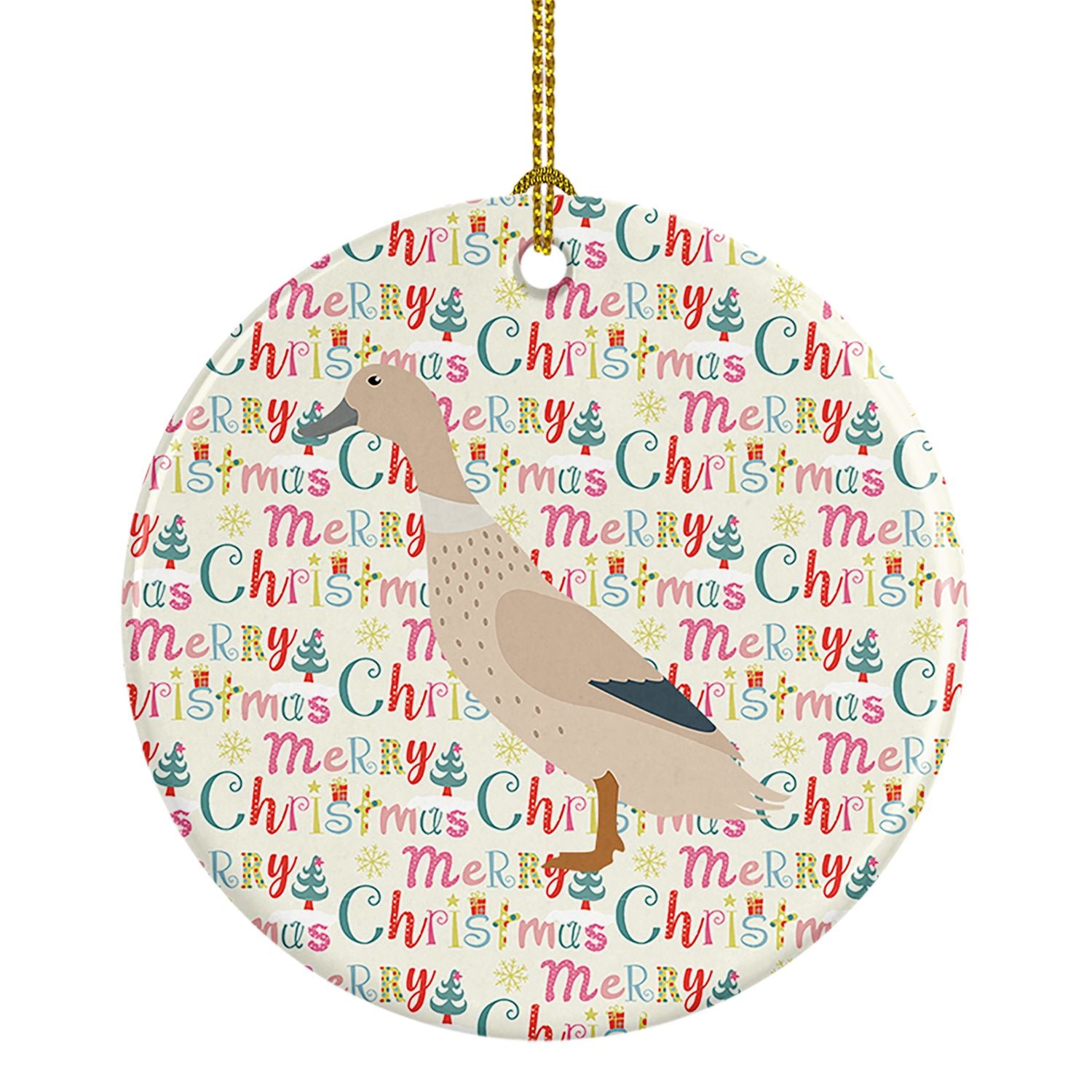 West Harlequin Duck Christmas Ceramic Ornament Christmas Tree Hanging Decorations for Home Christmas Holiday, Party, Gift, 3 in,
