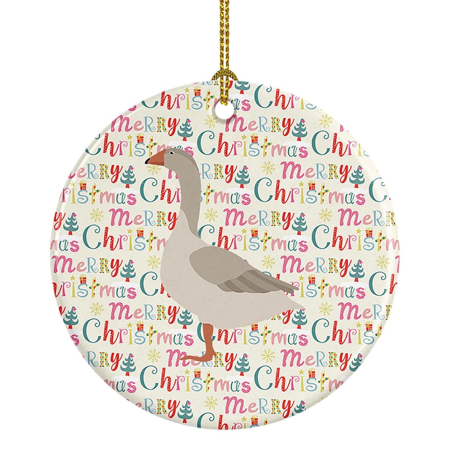 Steinbacher Goose Christmas Ceramic Ornament Christmas Tree Hanging Decorations for Home Christmas Holiday, Party, Gift, 3 in, M