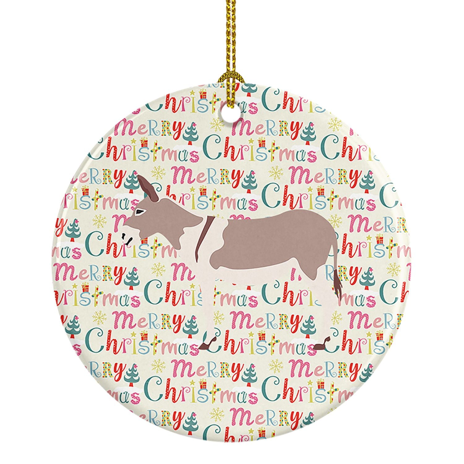 Australian Teamster Donkey Christmas Ceramic Ornament Christmas Tree Hanging Decorations for Home Christmas Holiday, Party, Gift