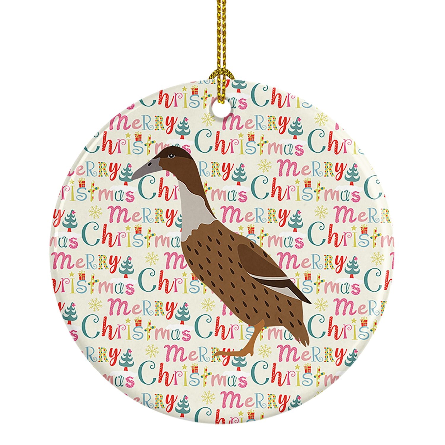 Dutch Hook Bill Duck Christmas Ceramic Ornament Christmas Tree Hanging Decorations for Home Christmas Holiday, Party, Gift, 3 in