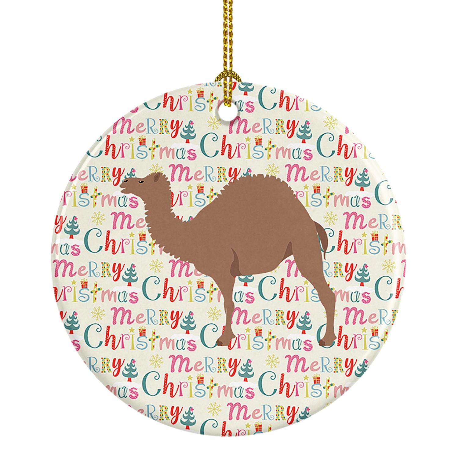 F1 Hybrid Camel Christmas Ceramic Ornament Christmas Tree Hanging Decorations for Home Christmas Holiday, Party, Gift, 3 in, Mul