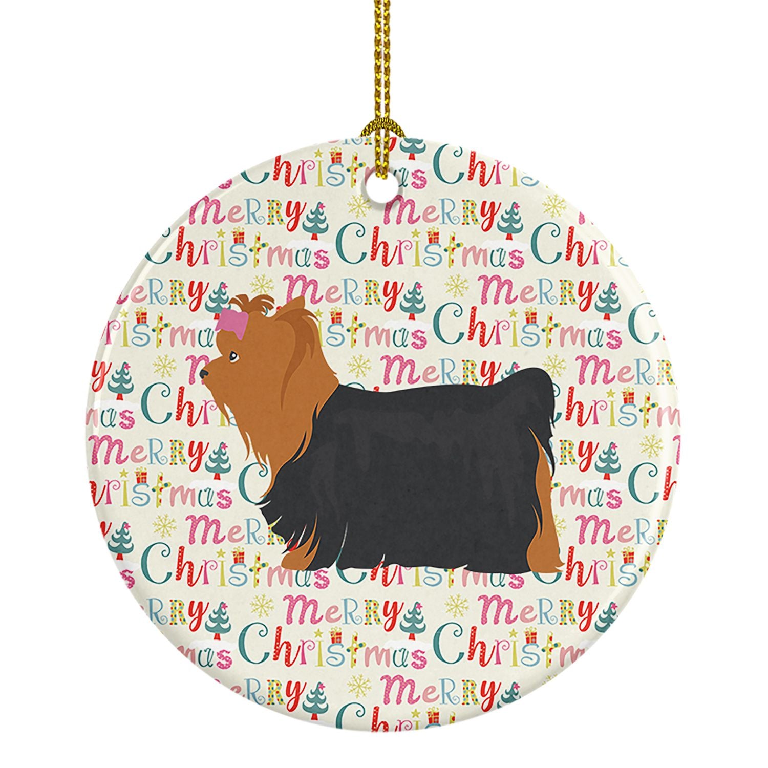 Yorkshire Terrier #1 Merry Christmas Ceramic Ornament Christmas Tree Hanging Decorations for Home Christmas Holiday, Party, Gift