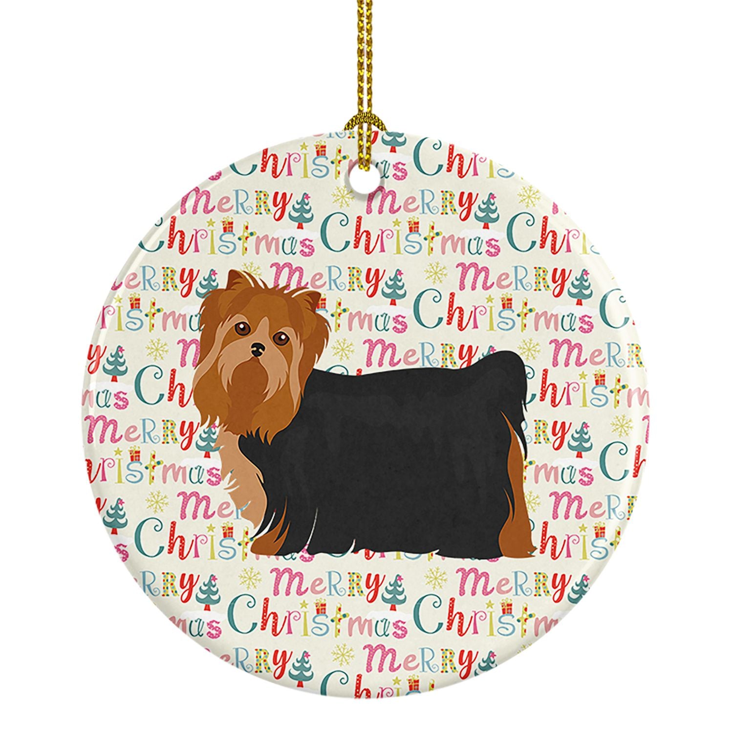 Yorkshire Terrier #2 Merry Christmas Ceramic Ornament Christmas Tree Hanging Decorations for Home Christmas Holiday, Party, Gift