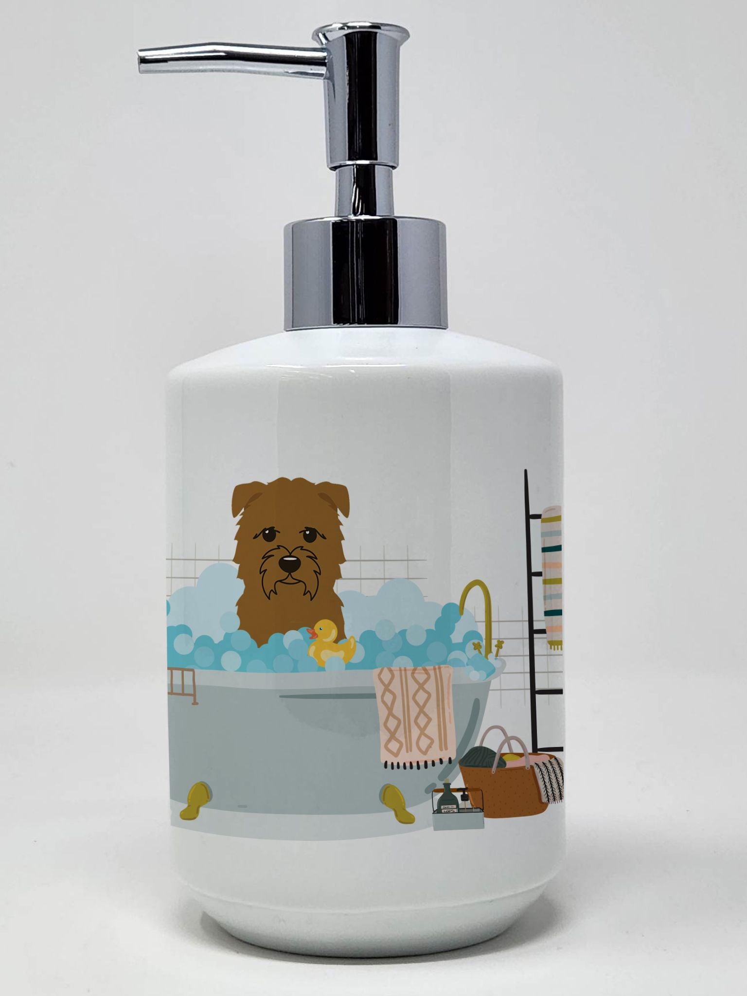 Tan Glen of Imal in Bathtub Ceramic Soap Dispenser Hand Soap Dispenser Pump Bottles for Bathroom Kitchen, Empty Refillable Liqui