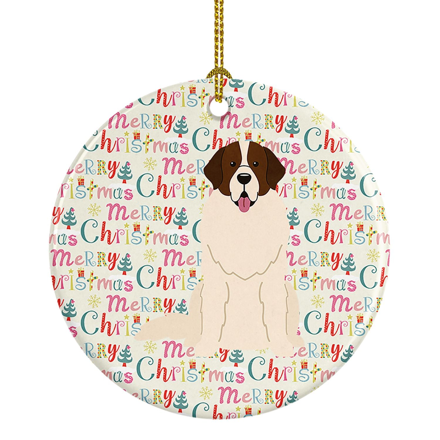 Merry Christmas Moscow Watchdog Ceramic Ornament Christmas Tree Hanging Decorations for Home Christmas Holiday, Party, Gift, 3 i