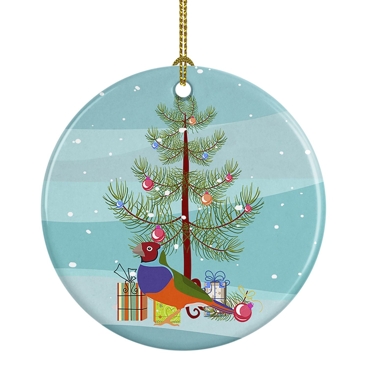 Amadina Merry Christmas Ceramic Ornament Christmas Tree Hanging Decorations for Home Christmas Holiday, Party, Gift, 3 in, Multi