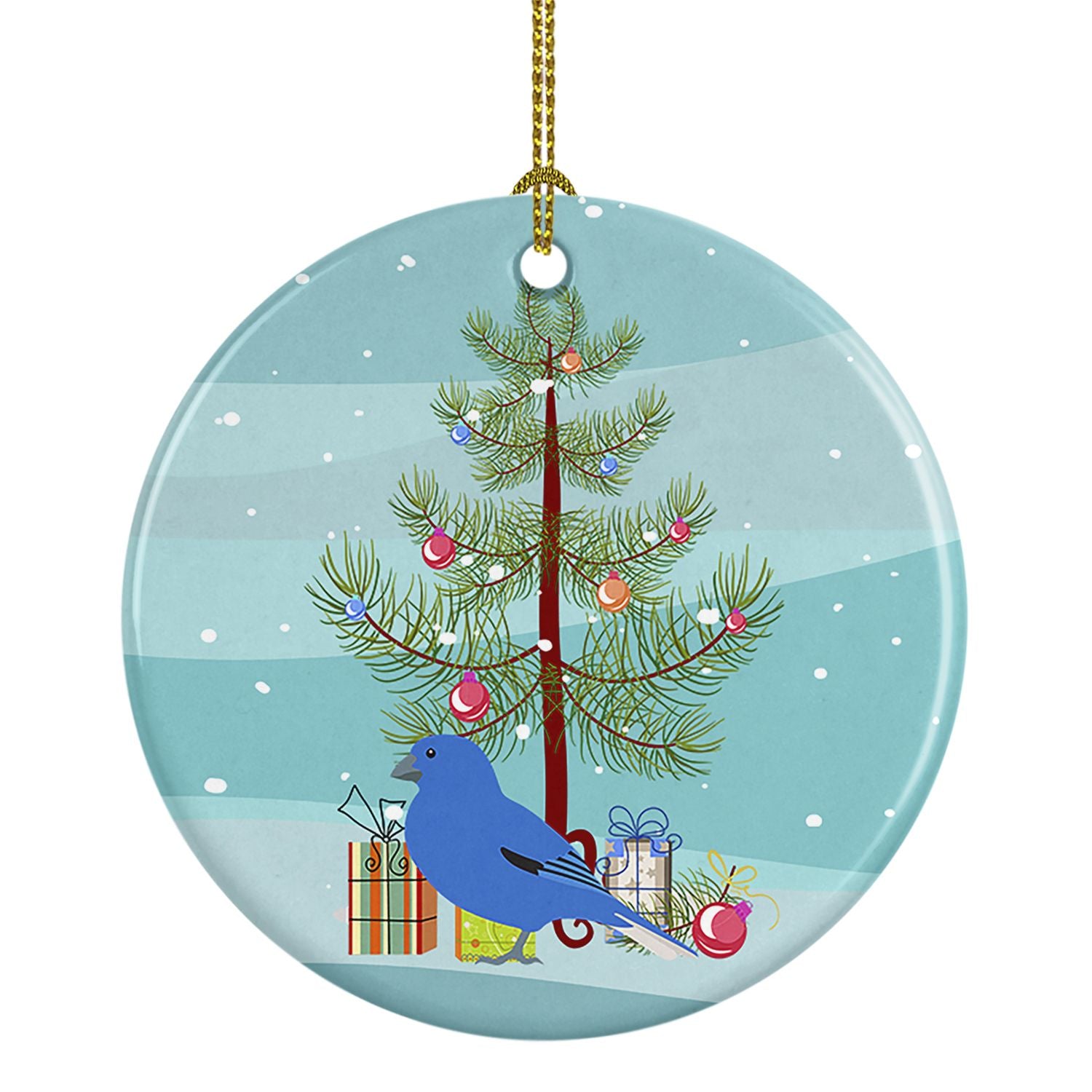 Bunting Merry Christmas Ceramic Ornament Christmas Tree Hanging Decorations for Home Christmas Holiday, Party, Gift, 3 in, Multi