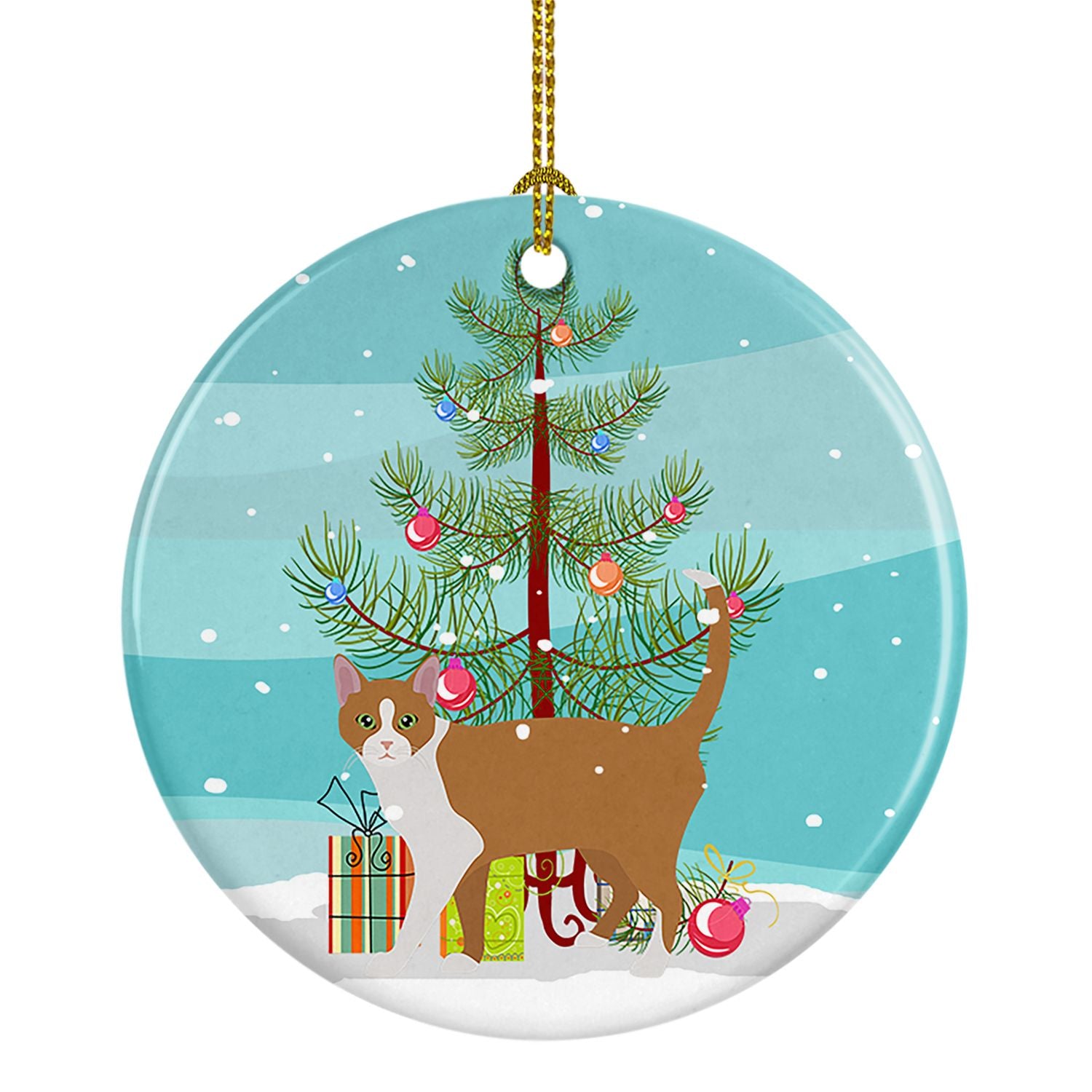 NEW Brazilian Shorthair Cat Christmas Ceramic Ornament Christmas Tree Hanging Decorations for Home Christmas Holiday, Party, Gif