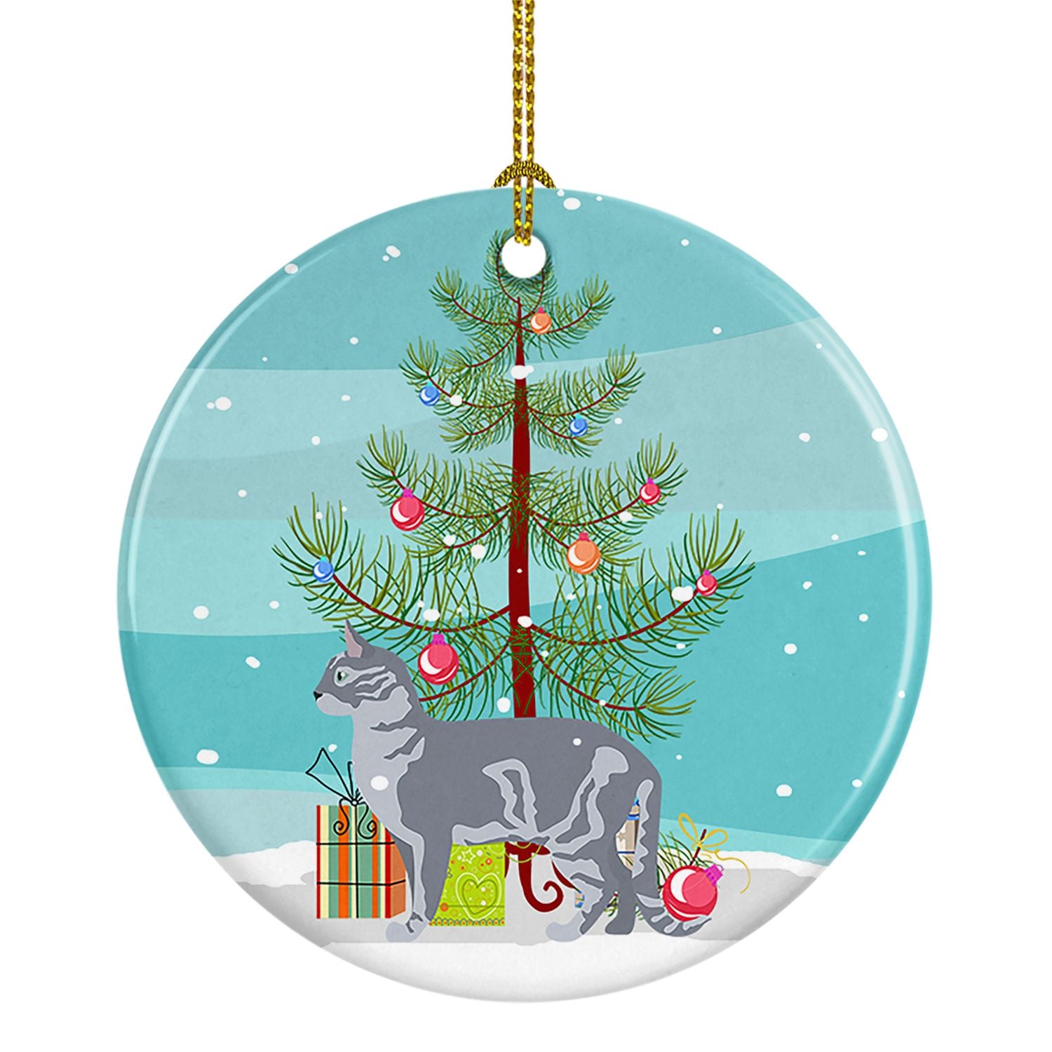 NEW Australian Mist Cat Christmas Ceramic Ornament Christmas Tree Hanging Decorations for Home Christmas Holiday, Party, Gift, 3