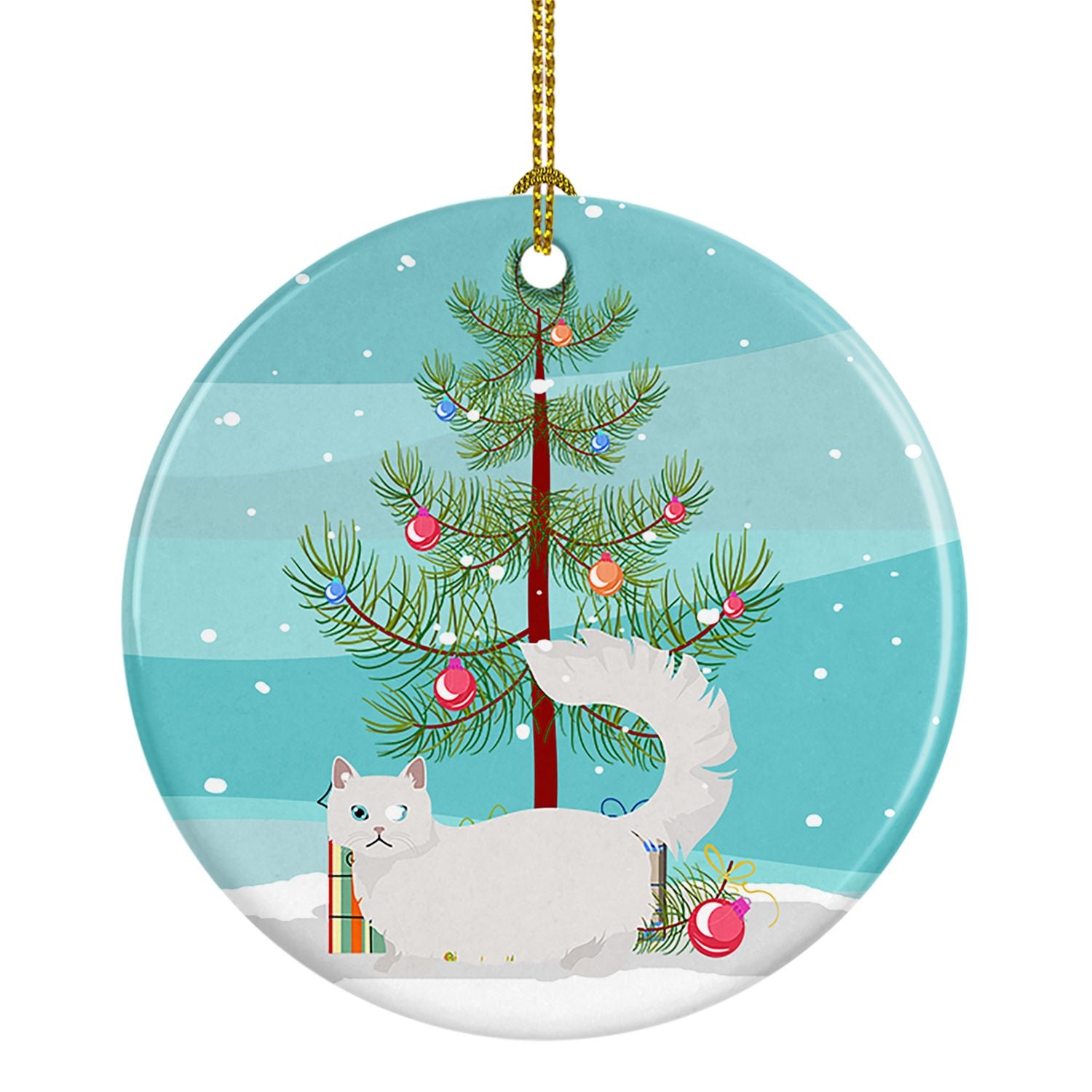 NEW Napoleon Cat Christmas Ceramic Ornament Christmas Tree Hanging Decorations for Home Christmas Holiday, Party, Gift, 3 in, Mu