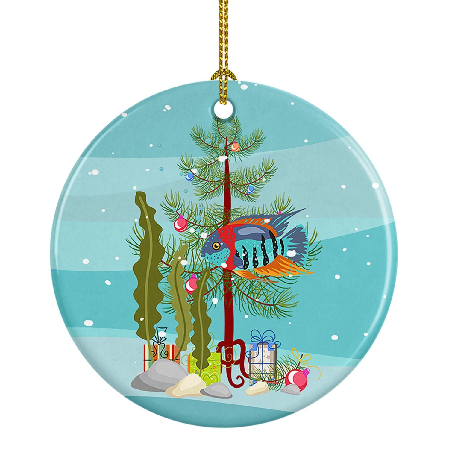 Severum Merry Christmas Ceramic Ornament Christmas Tree Hanging Decorations for Home Christmas Holiday, Party, Gift, 3 in, Multi