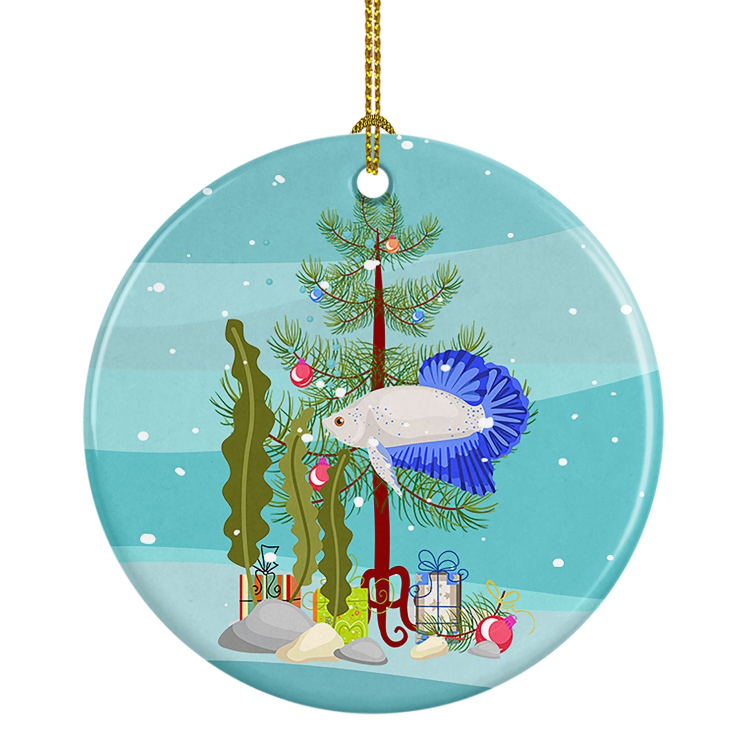 Plakat Betta Merry Christmas Ceramic Ornament Christmas Tree Hanging Decorations for Home Christmas Holiday, Party, Gift, 3 in, 