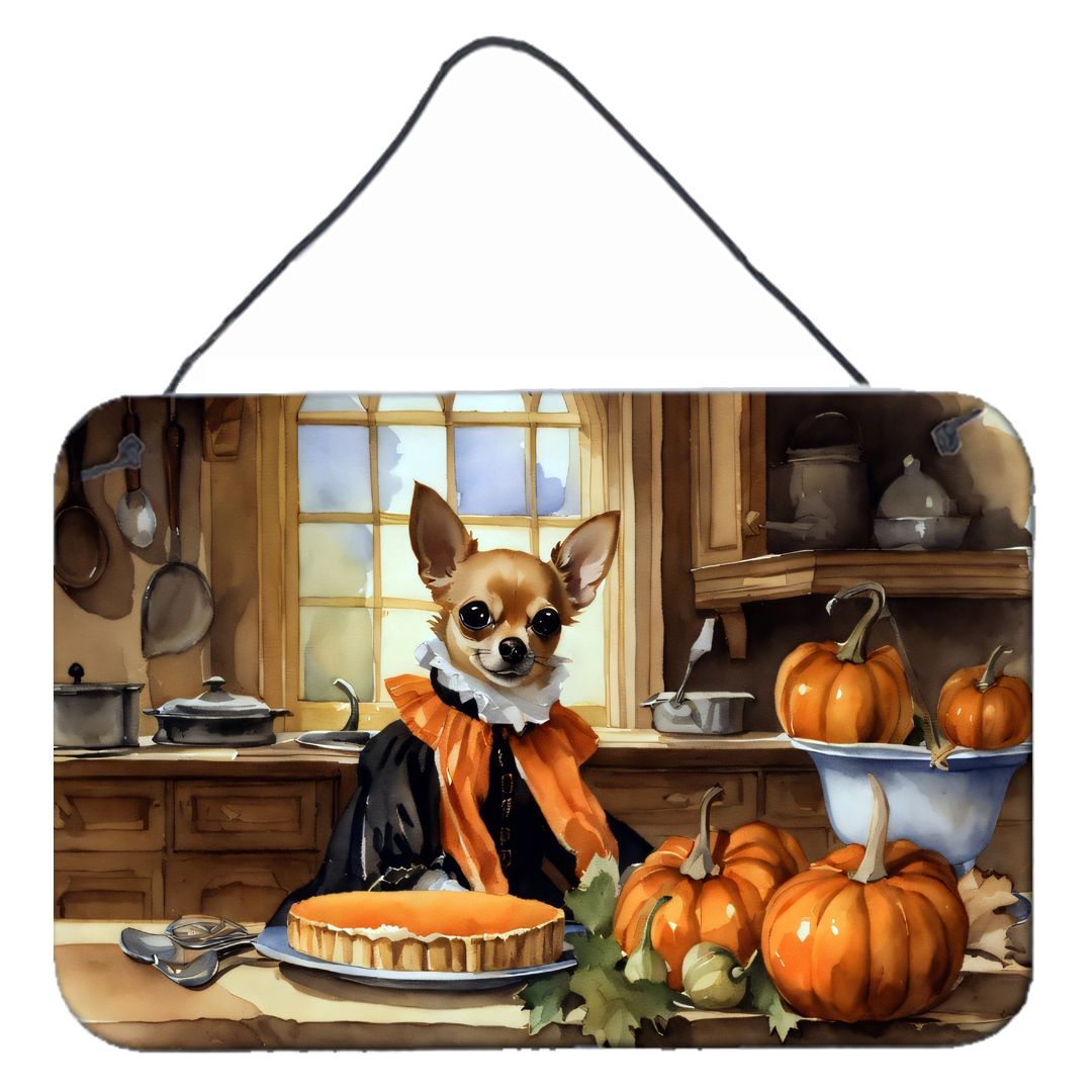 NEW Chihuahua Fall Kitchen Pumpkins Wall or Door Hanging Prints Aluminum Metal Sign Kitchen Wall Bar Bathroom Plaque Home Decor,