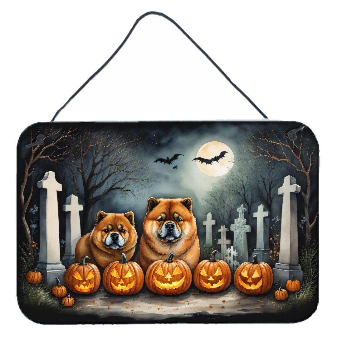NEW Chow Chow Spooky Halloween Wall or Door Hanging Prints Aluminum Metal Sign Kitchen Wall Bar Bathroom Plaque Home Decor, 8HX1