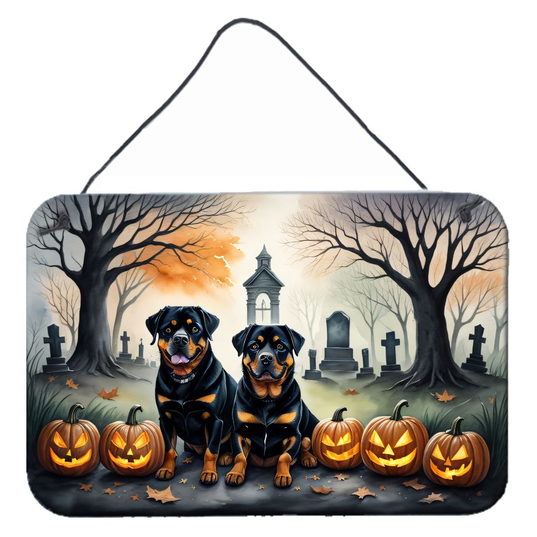 NEW Rottweiler Spooky Halloween Wall or Door Hanging Prints Aluminum Metal Sign Kitchen Wall Bar Bathroom Plaque Home Decor, 8HX