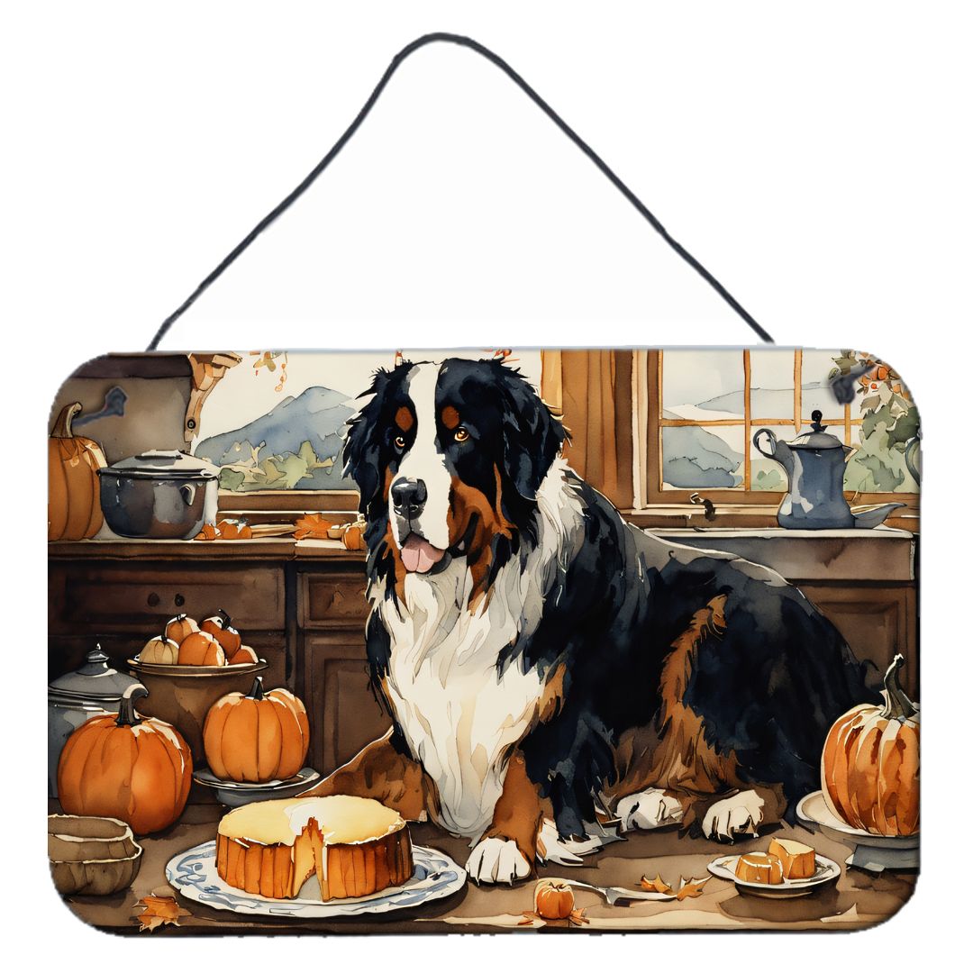 NEW Bernese Mountain Dog Fall Kitchen Pumpkins Wall or Door Hanging Prints Aluminum Metal Sign Kitchen Wall Bar Bathroom Plaque 