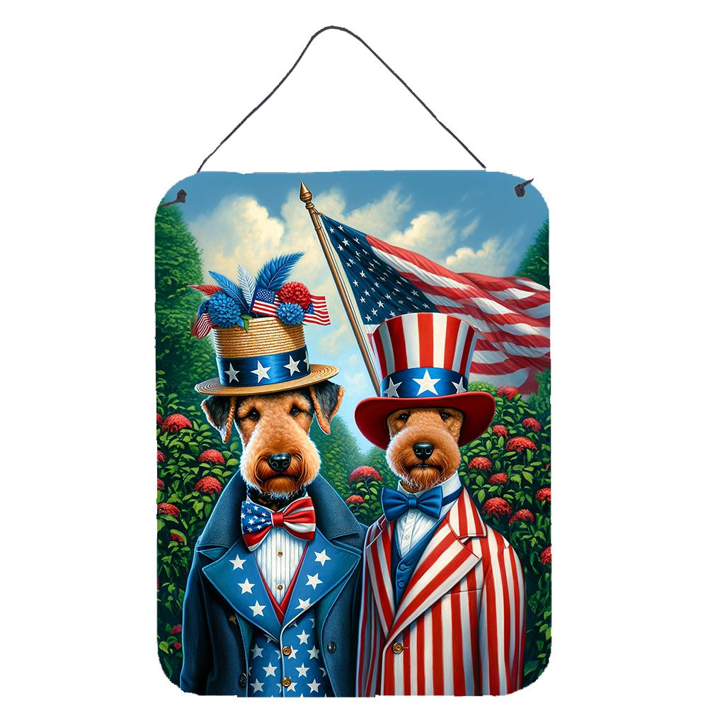 NEW All American Airedale Terrier Wall or Door Hanging Prints Aluminum Metal Sign Kitchen Wall Bar Bathroom Plaque Home Decor Fr