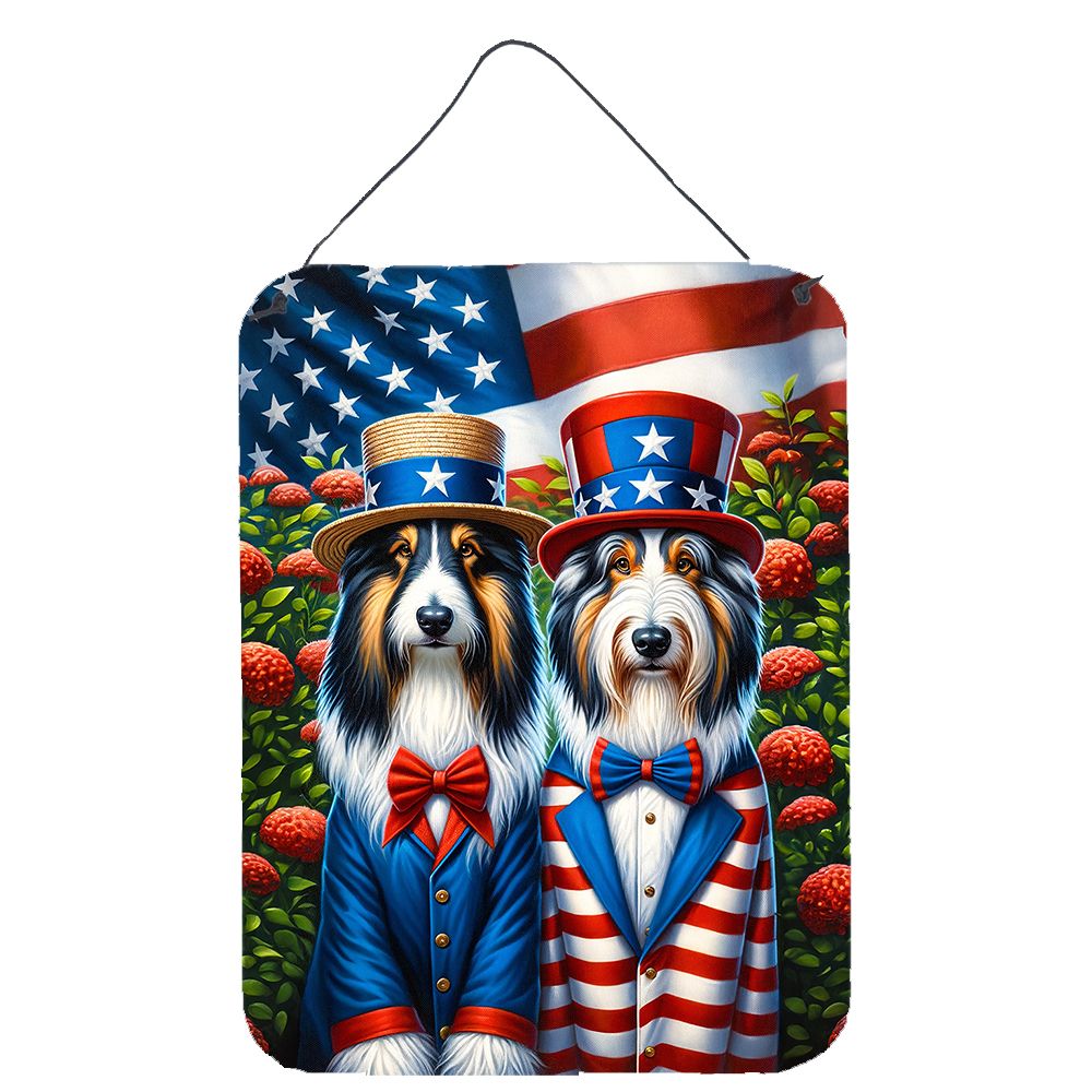 NEW All American Bearded Collie Wall or Door Hanging Prints Aluminum Metal Sign Kitchen Wall Bar Bathroom Plaque Home Decor Fron