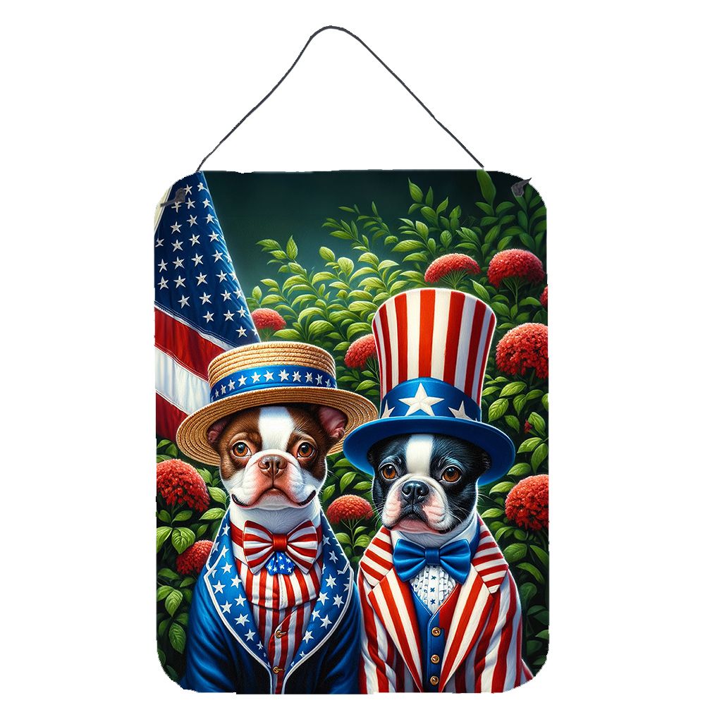 NEW All American Boston Terrier Wall or Door Hanging Prints Aluminum Metal Sign Kitchen Wall Bar Bathroom Plaque Home Decor Fron