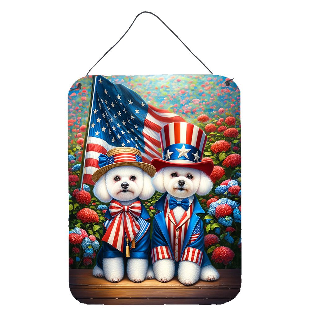 NEW All American Bichon Frise Wall or Door Hanging Prints Aluminum Metal Sign Kitchen Wall Bar Bathroom Plaque Home Decor Front 