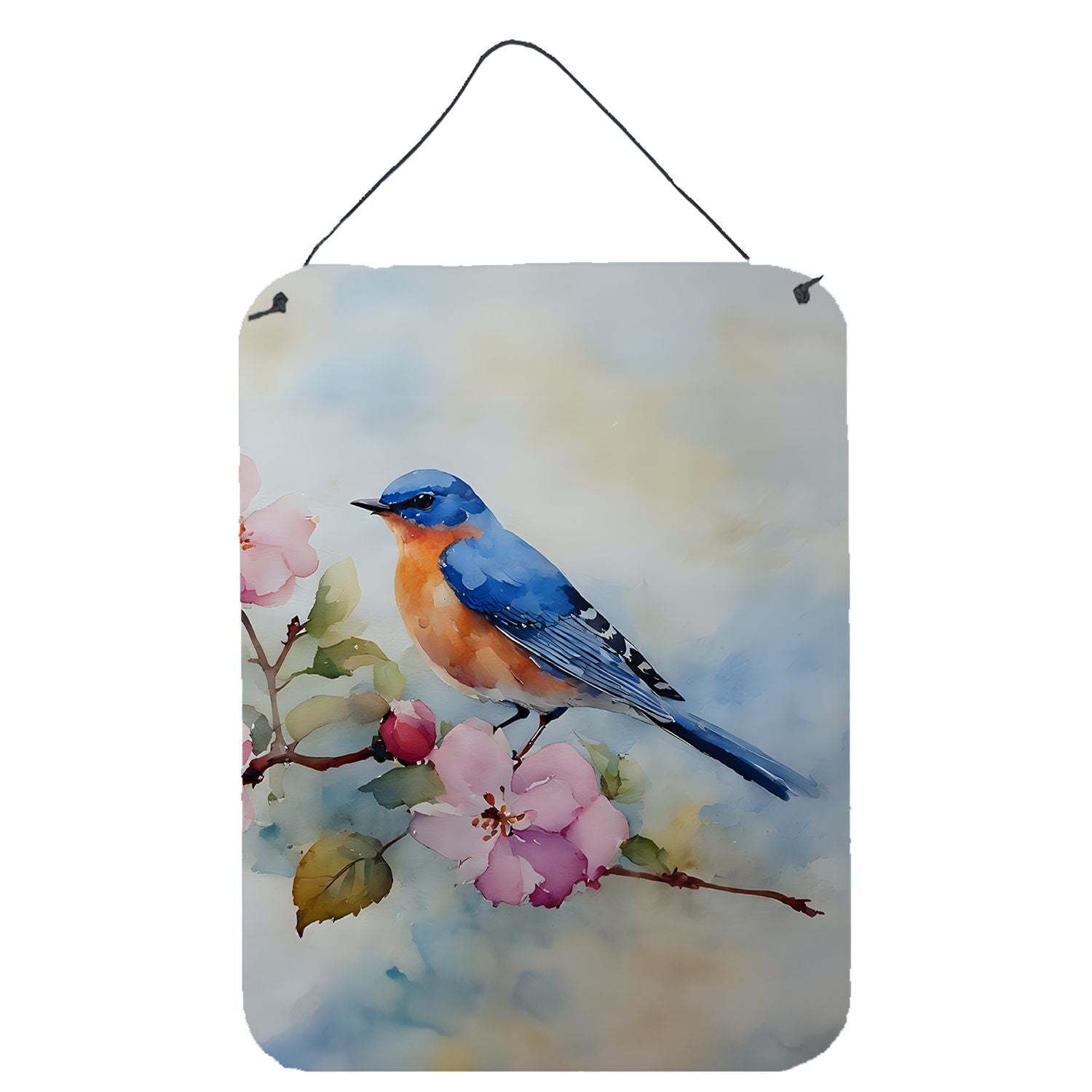 NEW Bluebird Wall or Door Hanging Prints Aluminum Metal Sign Kitchen Wall Bar Bathroom Plaque Home Decor Front Door Plaque, 12x1