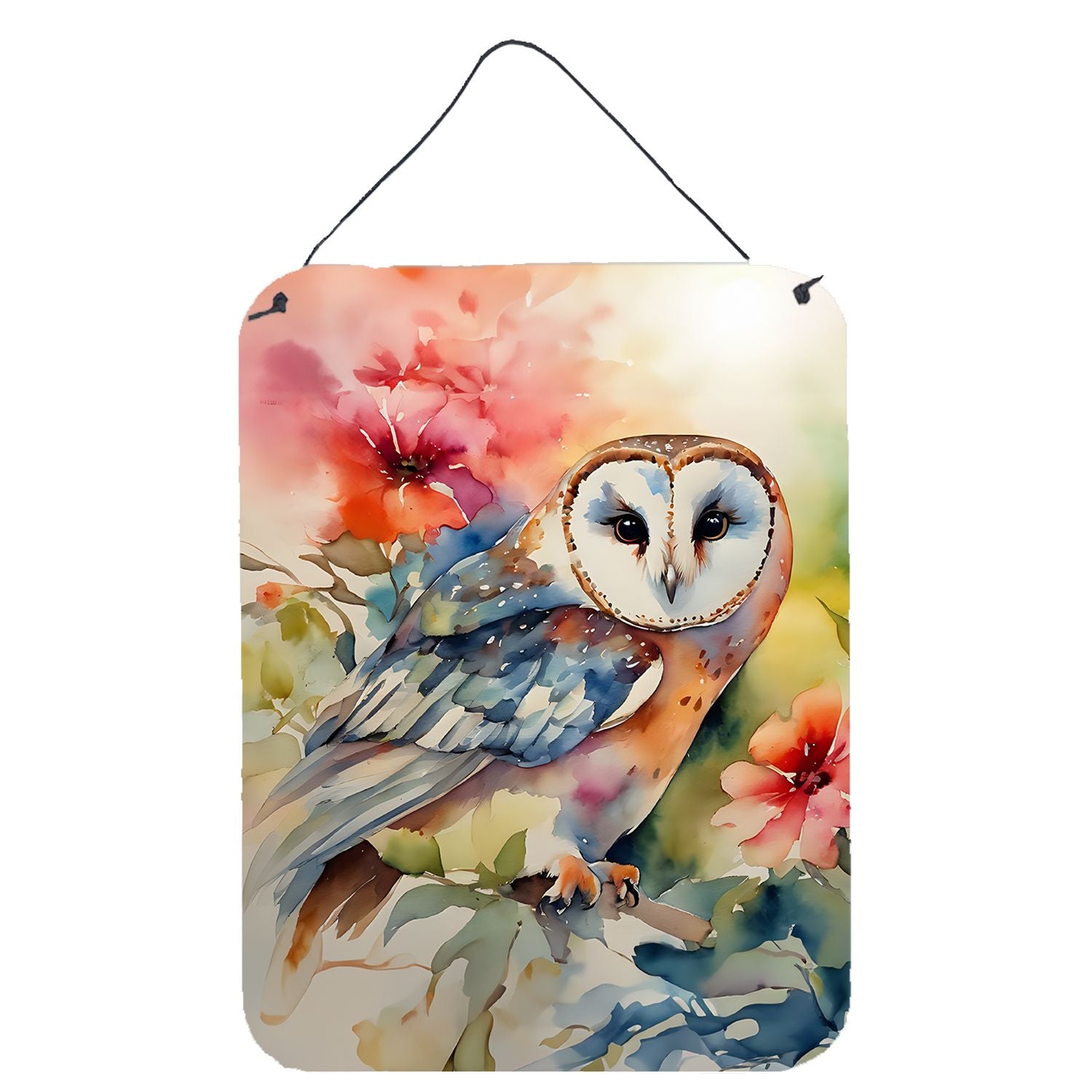 NEW Barn Owl Wall or Door Hanging Prints Aluminum Metal Sign Kitchen Wall Bar Bathroom Plaque Home Decor Front Door Plaque, 12x1