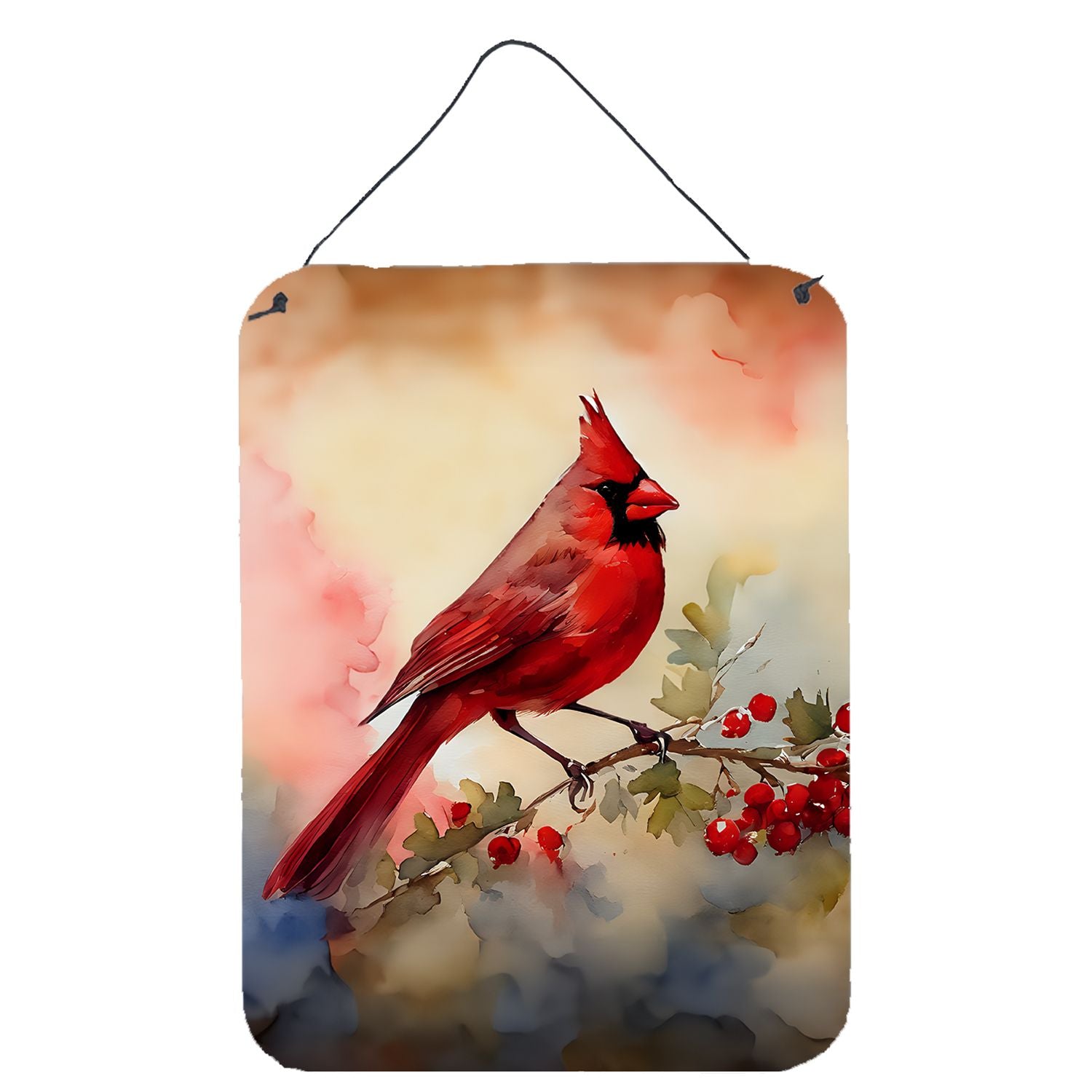 NEW Cardinal Wall or Door Hanging Prints Aluminum Metal Sign Kitchen Wall Bar Bathroom Plaque Home Decor Front Door Plaque, 12x1