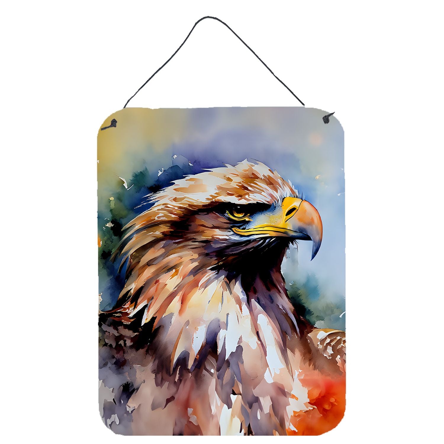 NEW Eagle Wall or Door Hanging Prints Aluminum Metal Sign Kitchen Wall Bar Bathroom Plaque Home Decor Front Door Plaque, 12x16, 