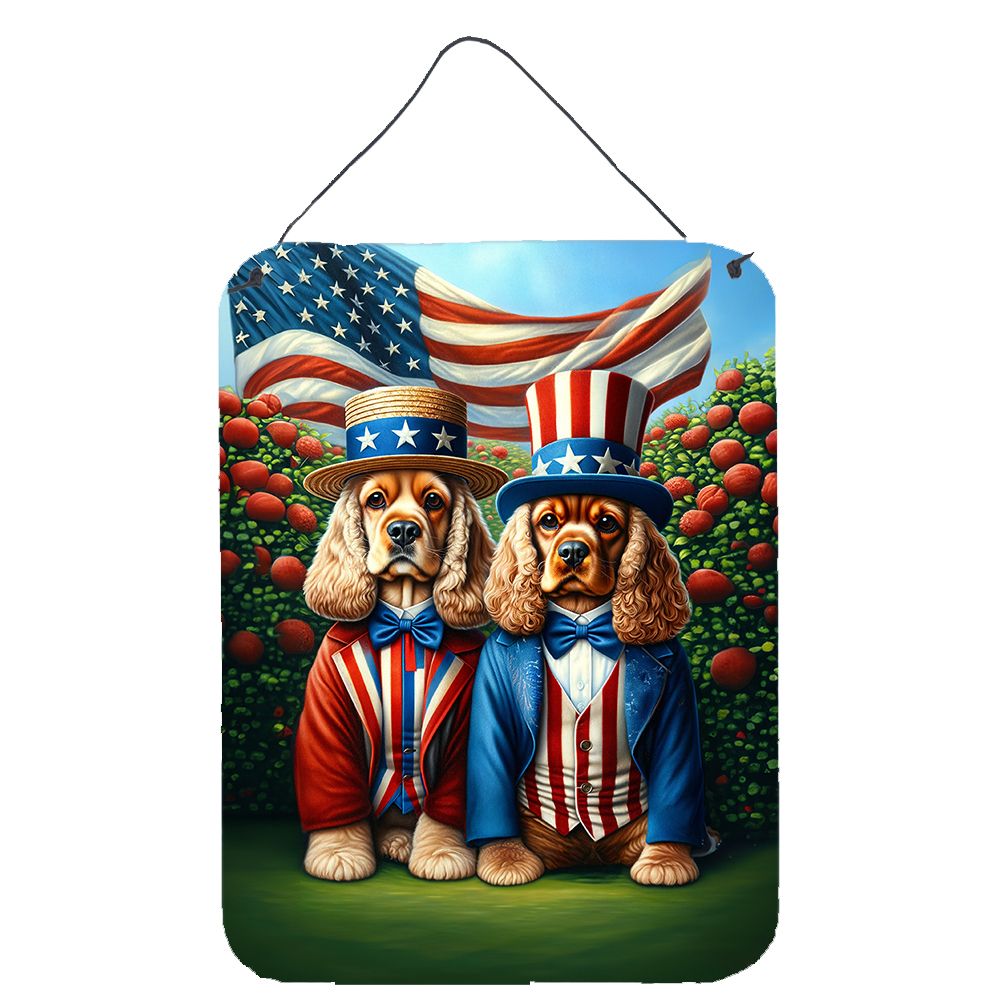 NEW All American Cocker Spaniel Wall or Door Hanging Prints Aluminum Metal Sign Kitchen Wall Bar Bathroom Plaque Home Decor Fron