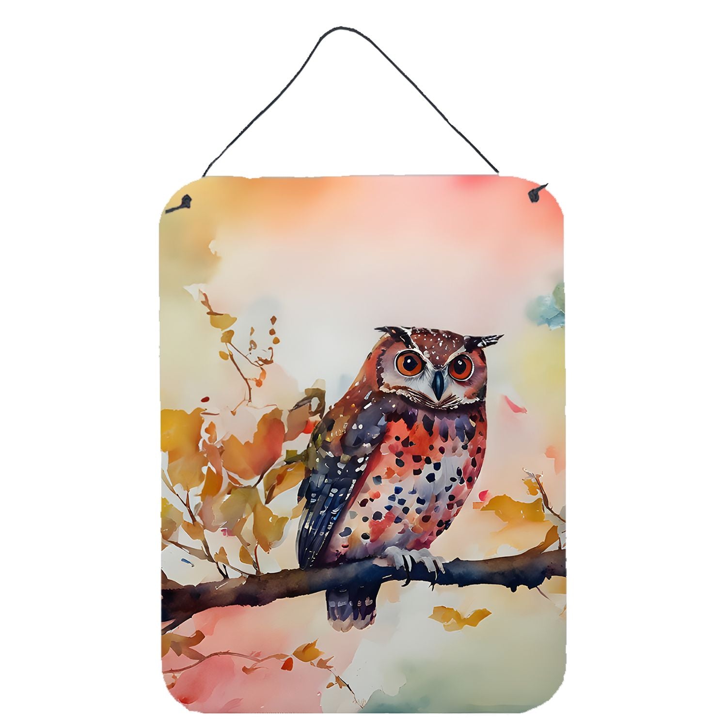 NEW Elf Owl Wall or Door Hanging Prints Aluminum Metal Sign Kitchen Wall Bar Bathroom Plaque Home Decor Front Door Plaque, 12x16